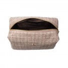 Tweed toalettmappe small - warm taupe thumbnail