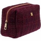 Tweed toalettmappe small - bordeaux thumbnail