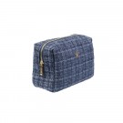 Tweed toalettmappe small - grisalle blue thumbnail