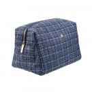 Tweed toalettmappe large - grisalle blue thumbnail