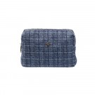 Tweed toalettmappe small - grisalle blue thumbnail