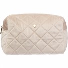 Quiltet toalettmappe large - dark sand thumbnail