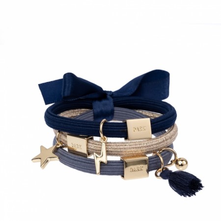 Hårstrikker 3 pk - navy blues