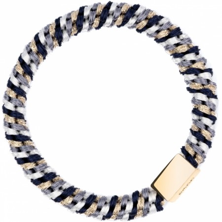 Fat hair tie - steel blue mix