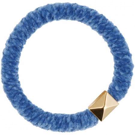fluffy fat hair tie ibiza blue