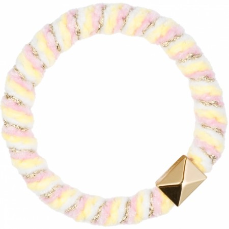 flyffy fat hair tie - bubblegum pink & pale yellow