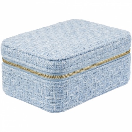 Tweed Jewellery Box - cool blue