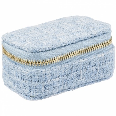 Tweed Jewellery Box Micro - cool blue