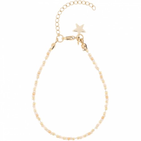 Armbånd glassperler 2 mm - champagne mix