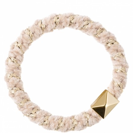 Fluffy fat hair tie - sand stripe