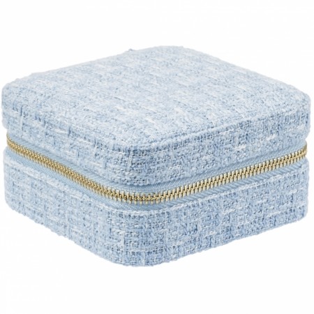 Tweed Jewellery Box Mini - cool blue