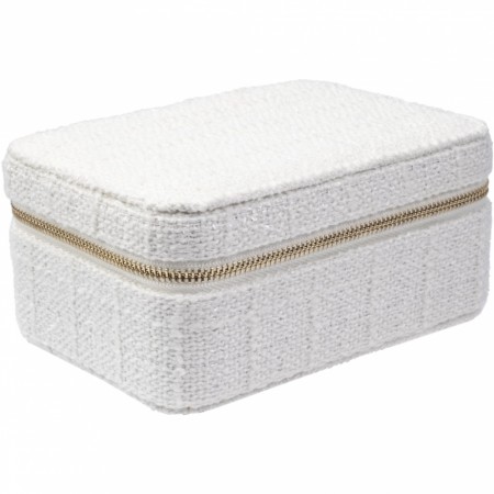 Tweed Jewellery Box - off white