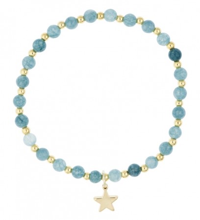 Armbånd steinperler 4 mm - green jade