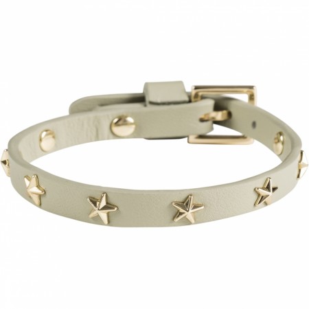 leather star stud bracelet mini faded army