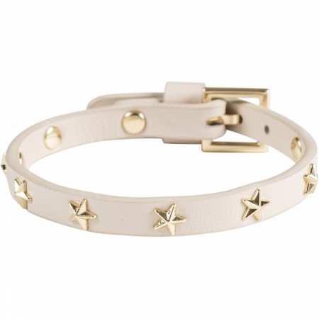 leather star stud bracelet mini sand