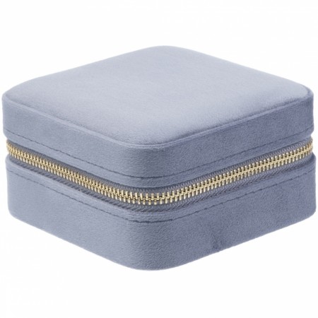 Fløyel smykkeskrin mini - grisalle blue