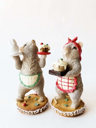 Bake-mus rødt hårbånd
