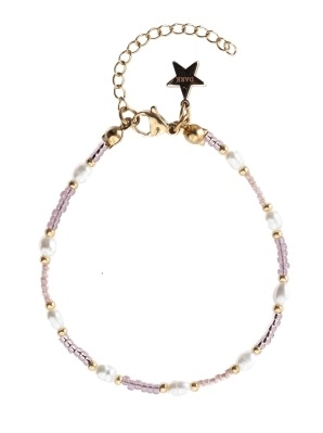 Armbånd glassperle - grape