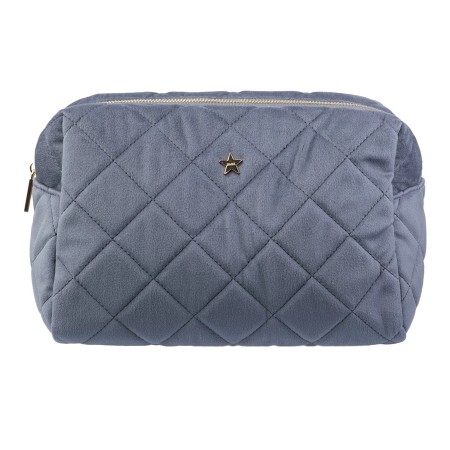 Quiltet toalettmappe large - grisalle blue