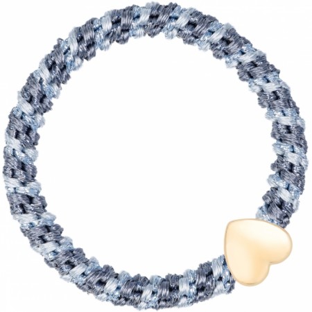 Fat hair tie - glitter mix w/heart
