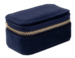 Fløyel smykkesrin micro - navy blue