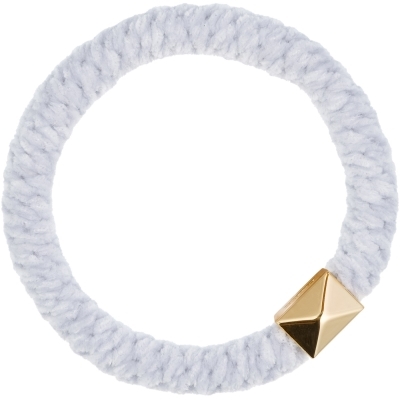 flyffy fat hair tie white