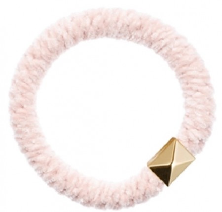 fluffy fat hair tie pale rose