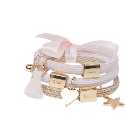 Hårstrikker 3pk - roses