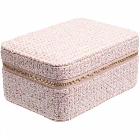 Tweed Jewellery Box - light rose